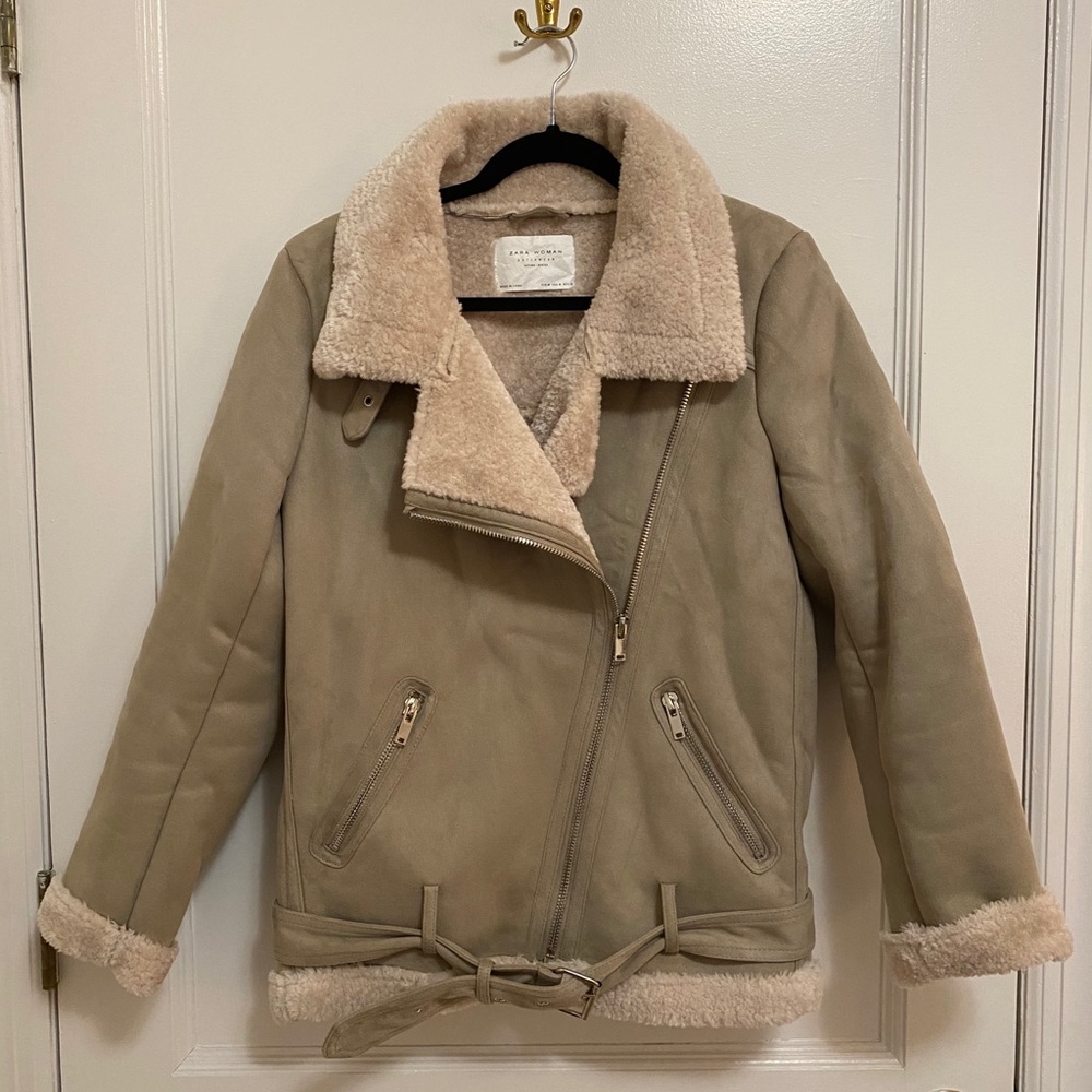 Zara Double Faced Suede Jacket